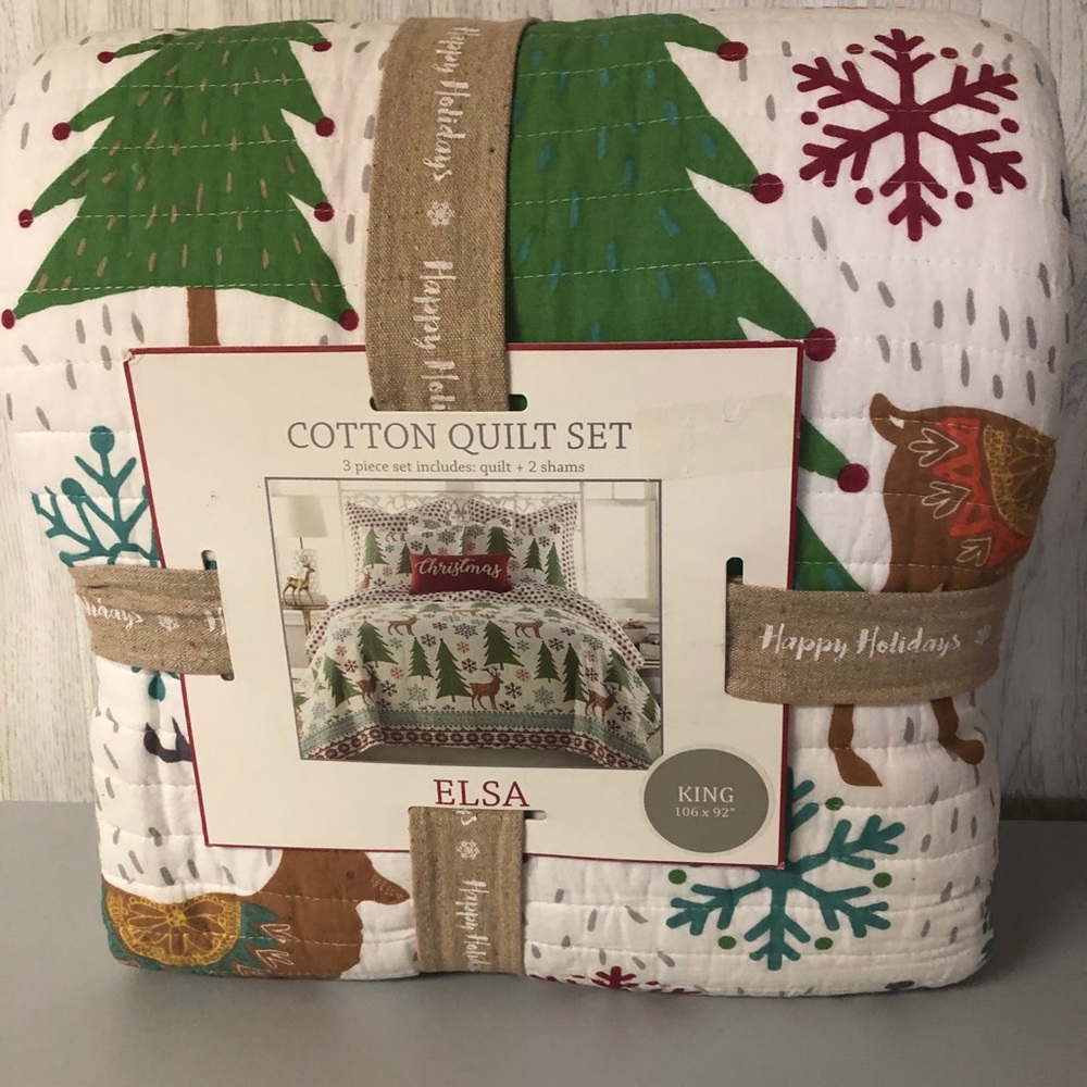 Christmas Bedding! NWT Christmas Quilt set!